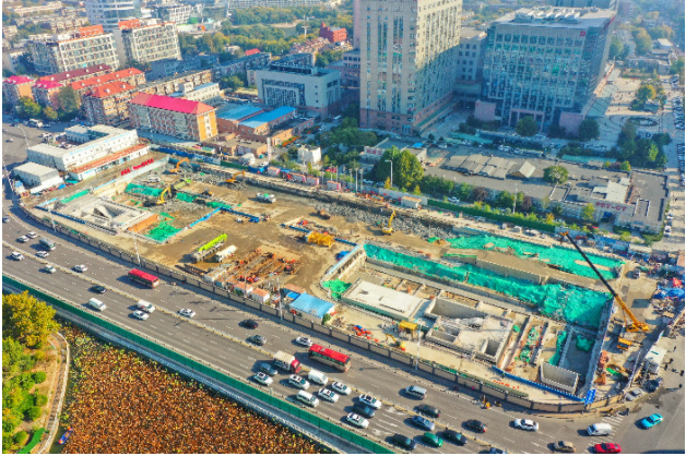 天津地铁7号线肿瘤医院站附属结构顺利封顶